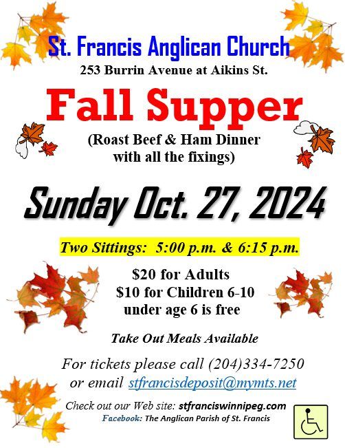 St Francis Fall Supper!