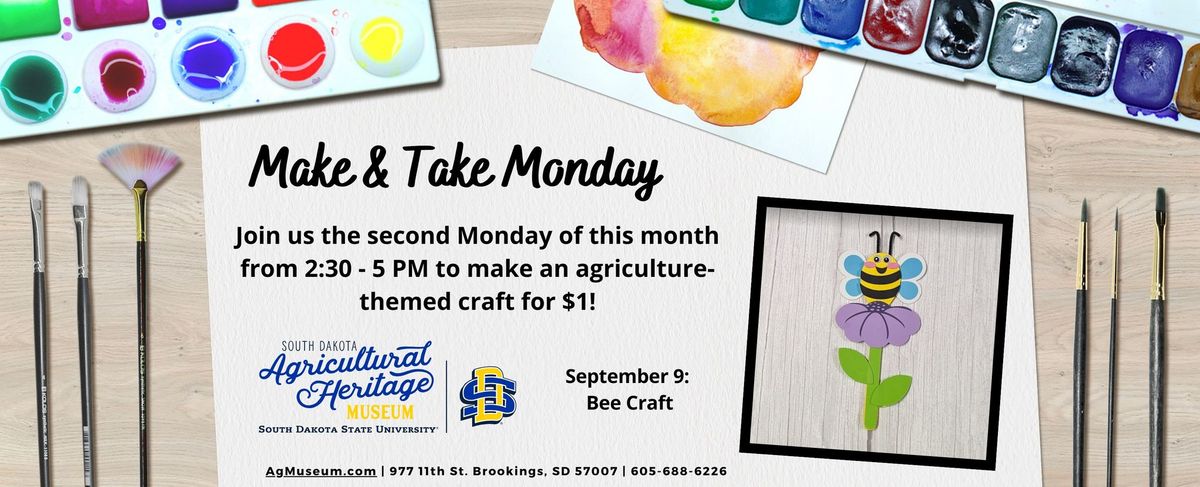 September Make & Take Monday - Bee Craft