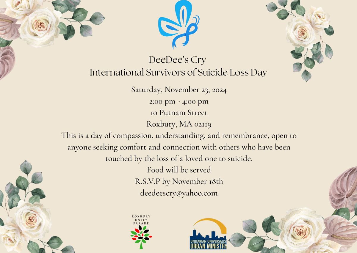 DeeDee's Cry International Survivor of Suicide Loss Day