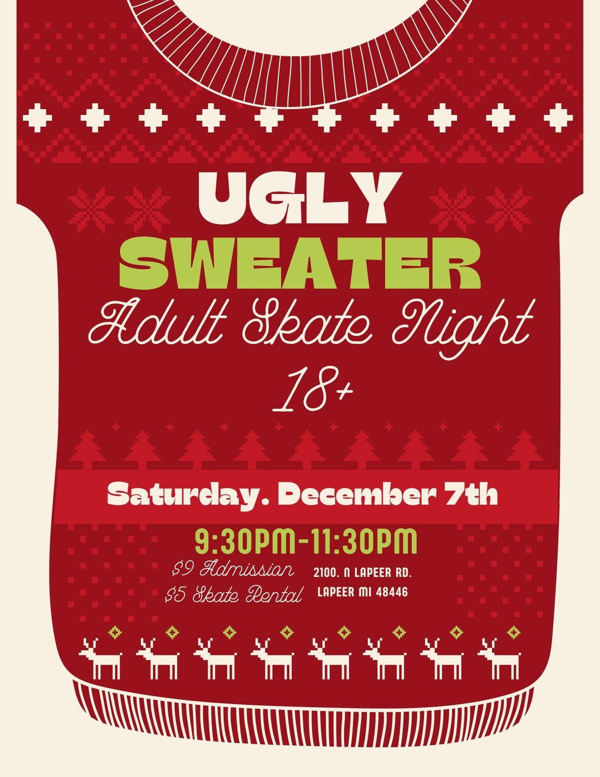 Ugly Sweater Adult night 