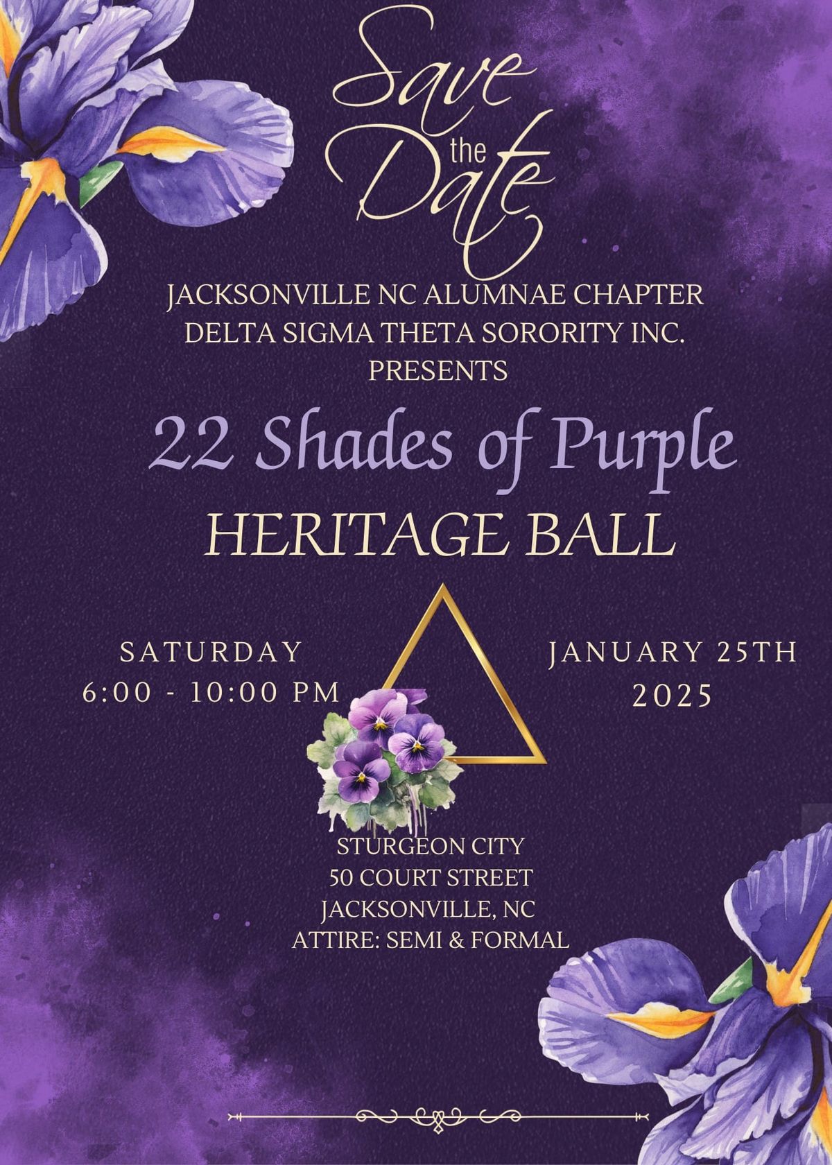 22 shades of purple Heritage Ball