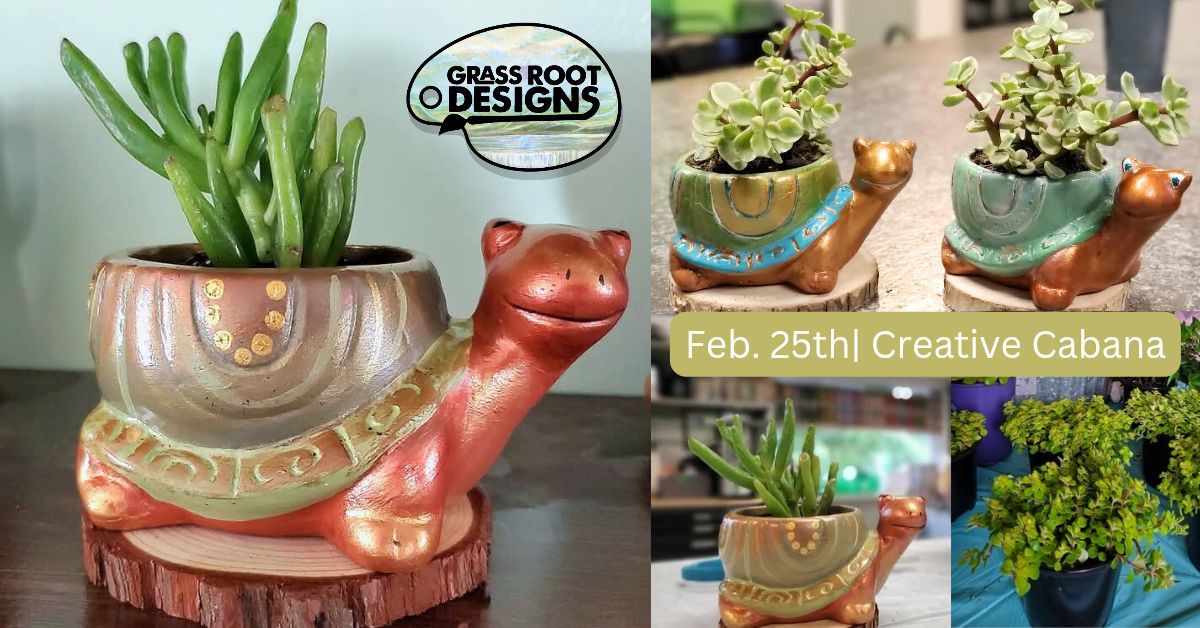 Succulent Turtle Planter | BYOB at Creative Cabana Parma