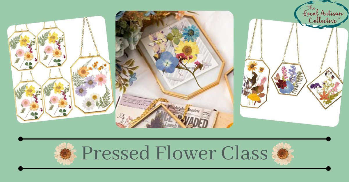 Pressed Flowers in Beautiful Hanging Glass Class