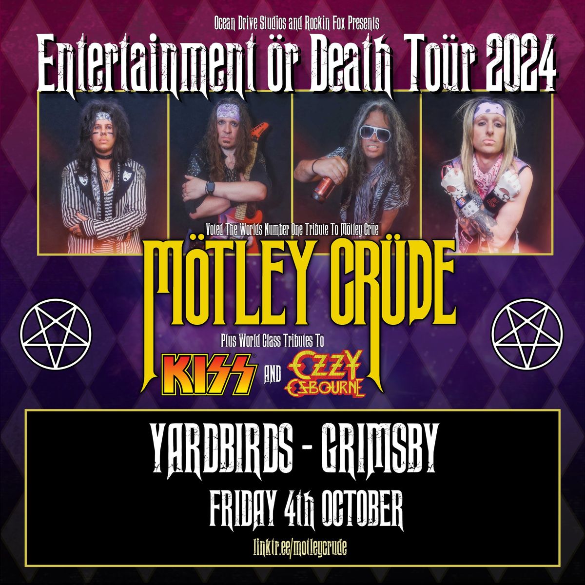 M\u00d6TLEY CR\u00dcE - KISS - OZZY OSBOURNE \/ LIVE @ Yarbirds, Grimsby