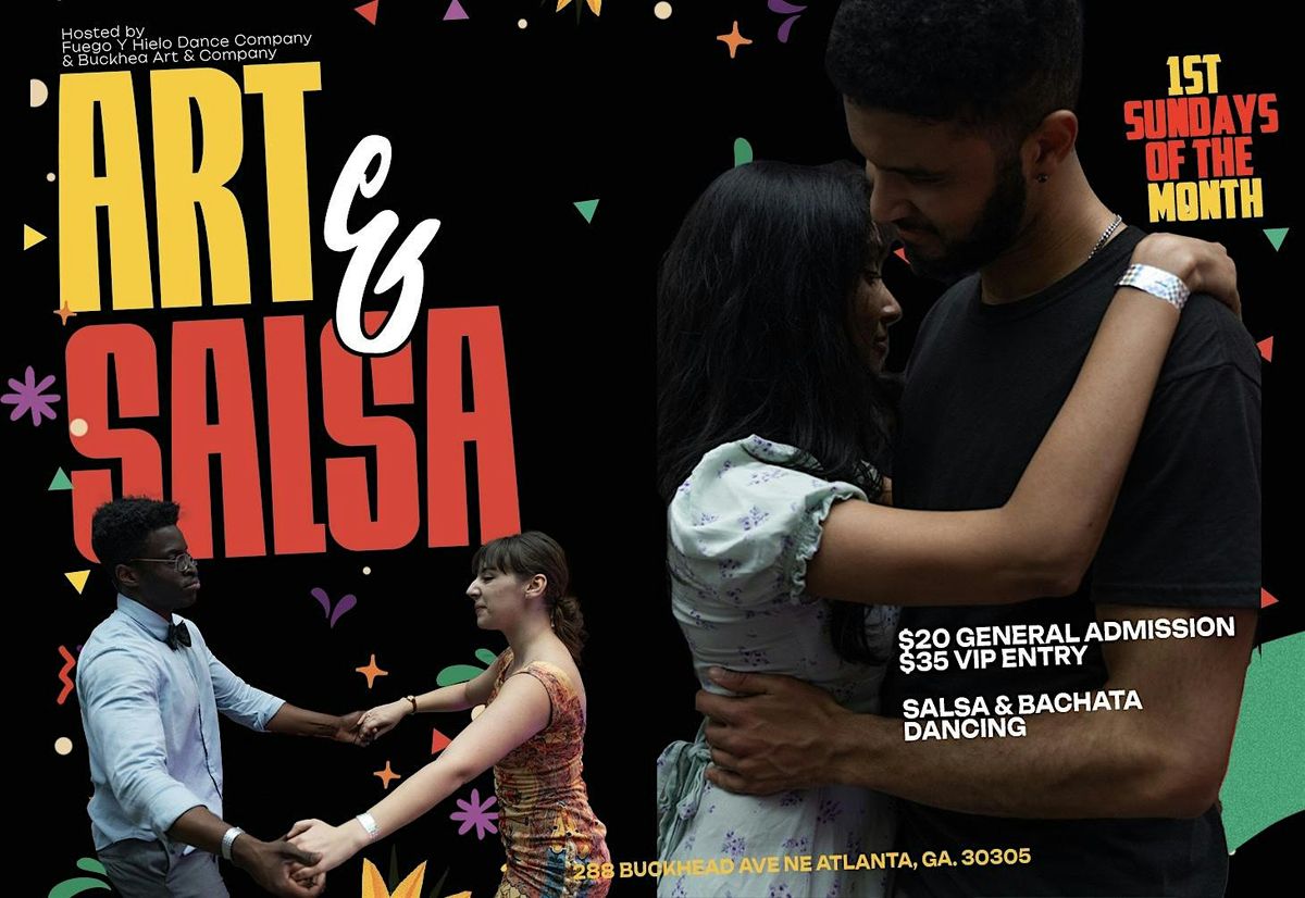 "Art + Salsa" Dance Class + Social in Buckhead Art Gallery