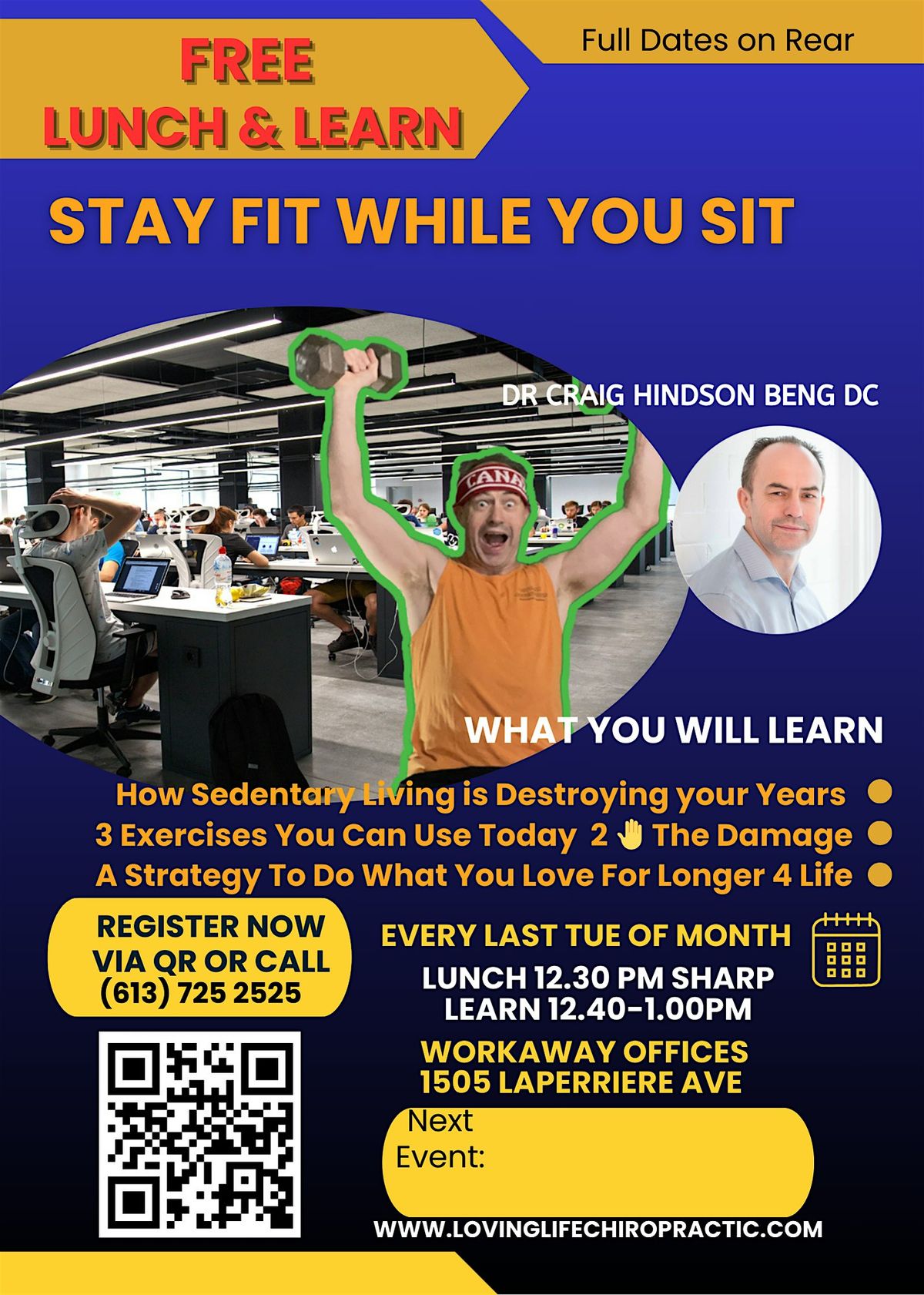 Stay Fit While You Sit! Free Lunch and Learn @Hive 3 Sep 26