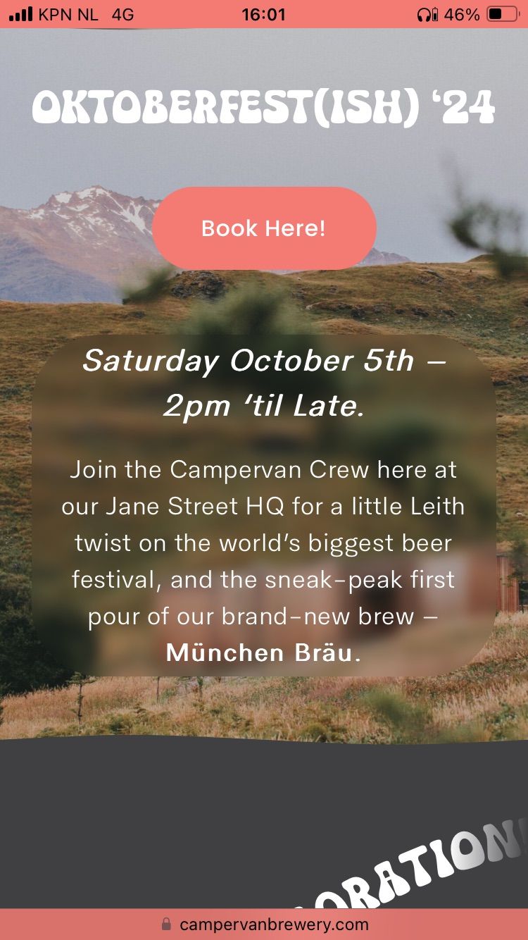 Oktoberfest with Saltire Street Band at Campervan Brewery