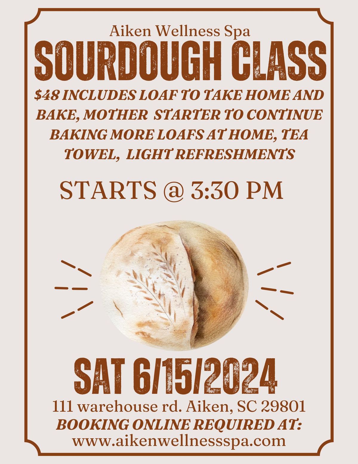 Sourdough Class June 15th 3:30 pm