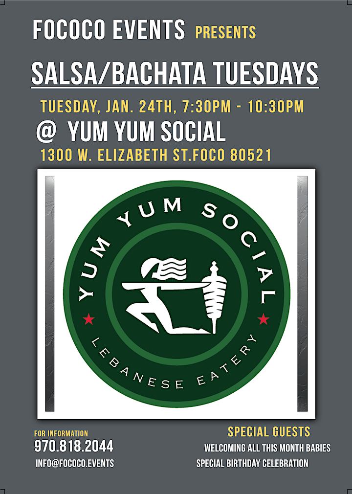 Salsa/Bachata Tuesday at Yum Yum Social 1/24/2022, Yum Yum Social