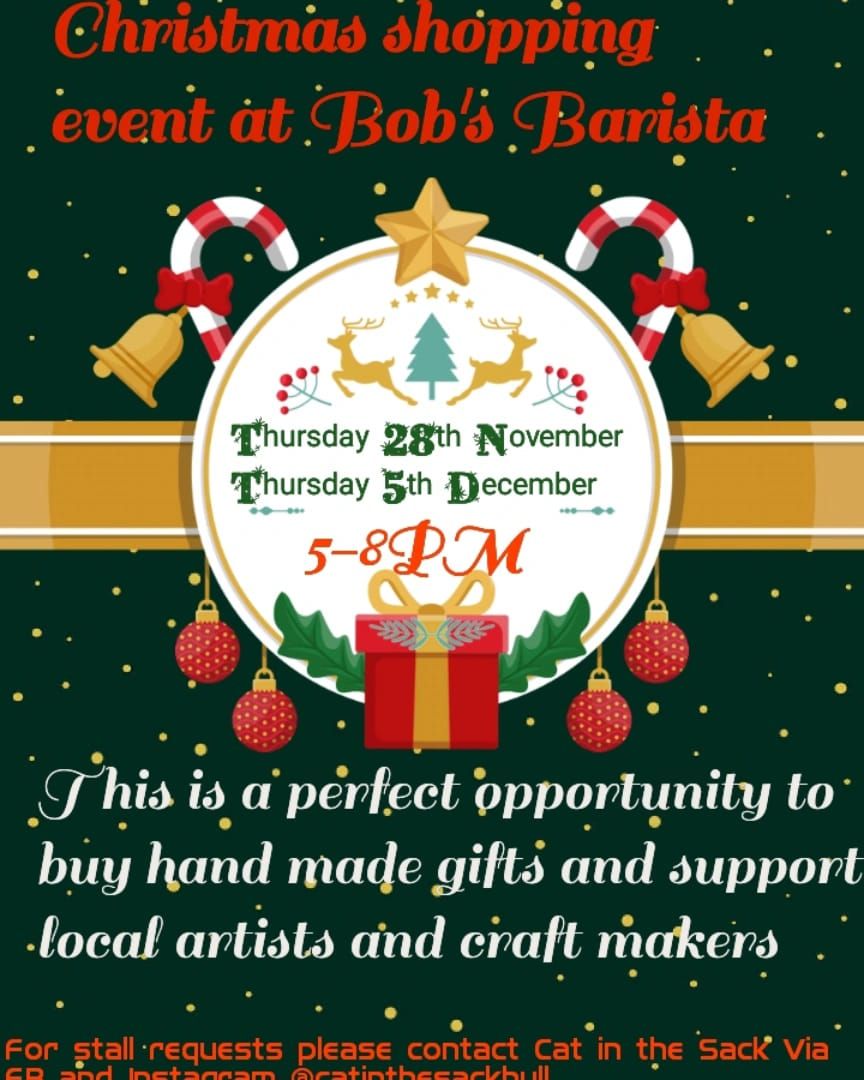 Christmas Shopping event at Bob's Barista 