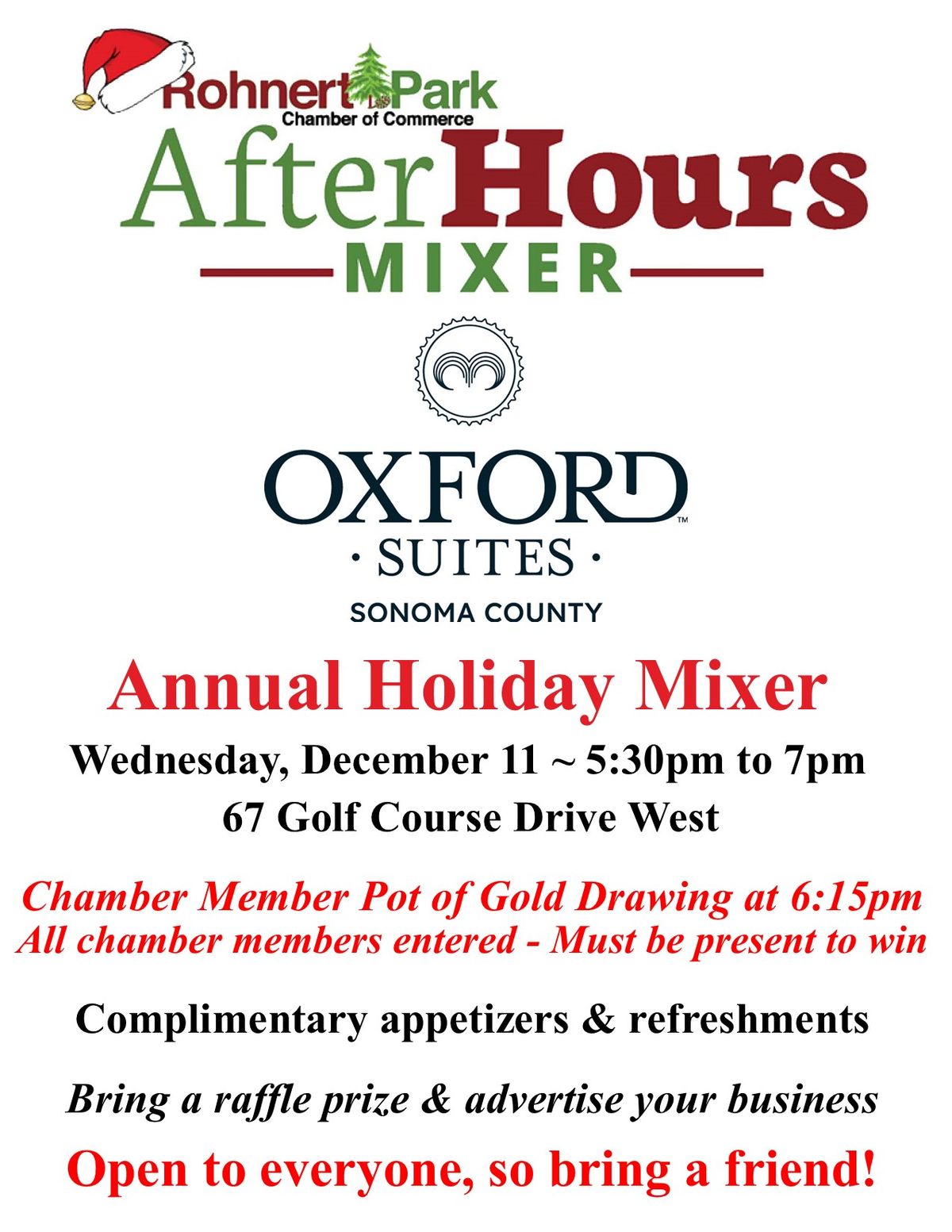 After Hours Holiday Networking Mixer - Hosted by Oxford Suites