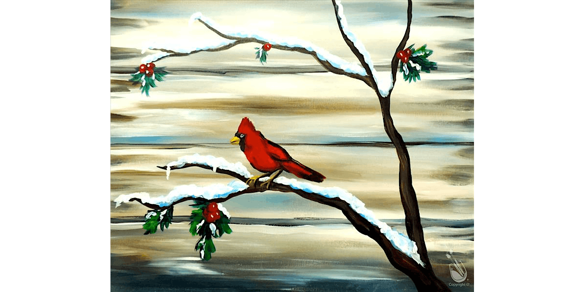 Songbird in Snow - Paint and Sip in Houston | Classpop!\u2122