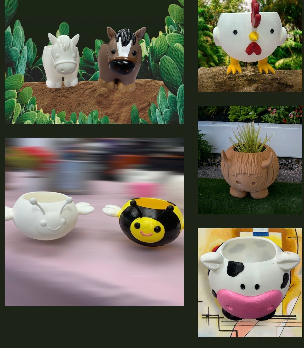 Farm-tastic Fun: Paint Your Way with Animal Planters Workshop!