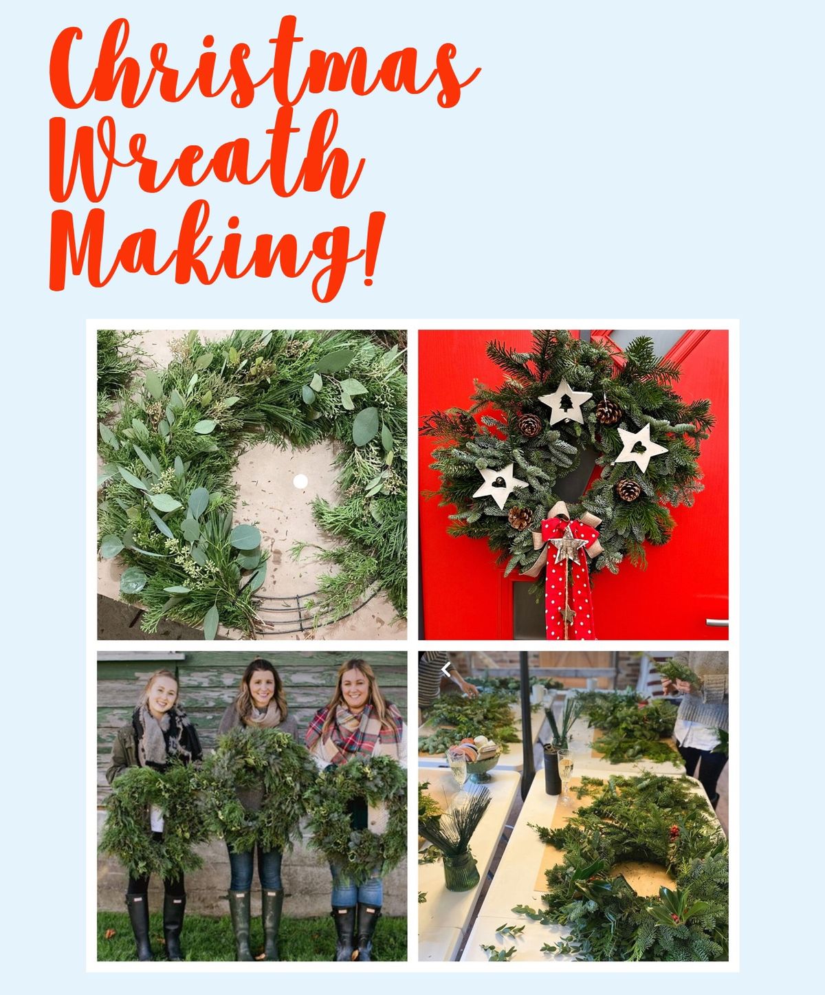 Christmas Fresh Wreath Making