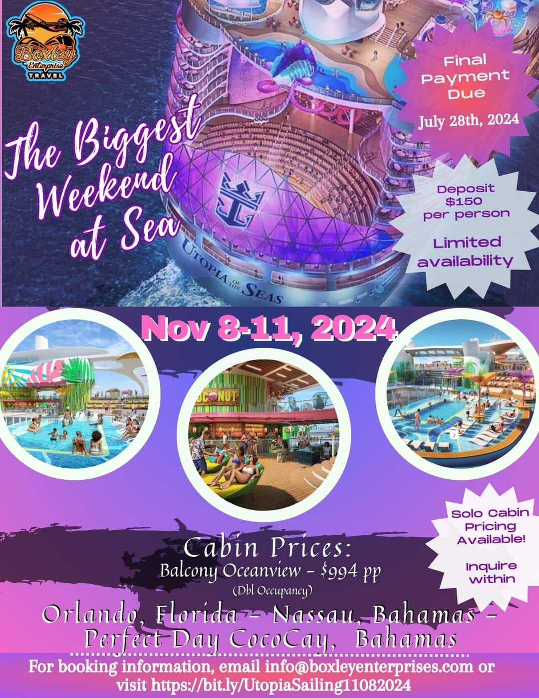 The Biggest Weekend Getaway - Utopia of the Seas 2024