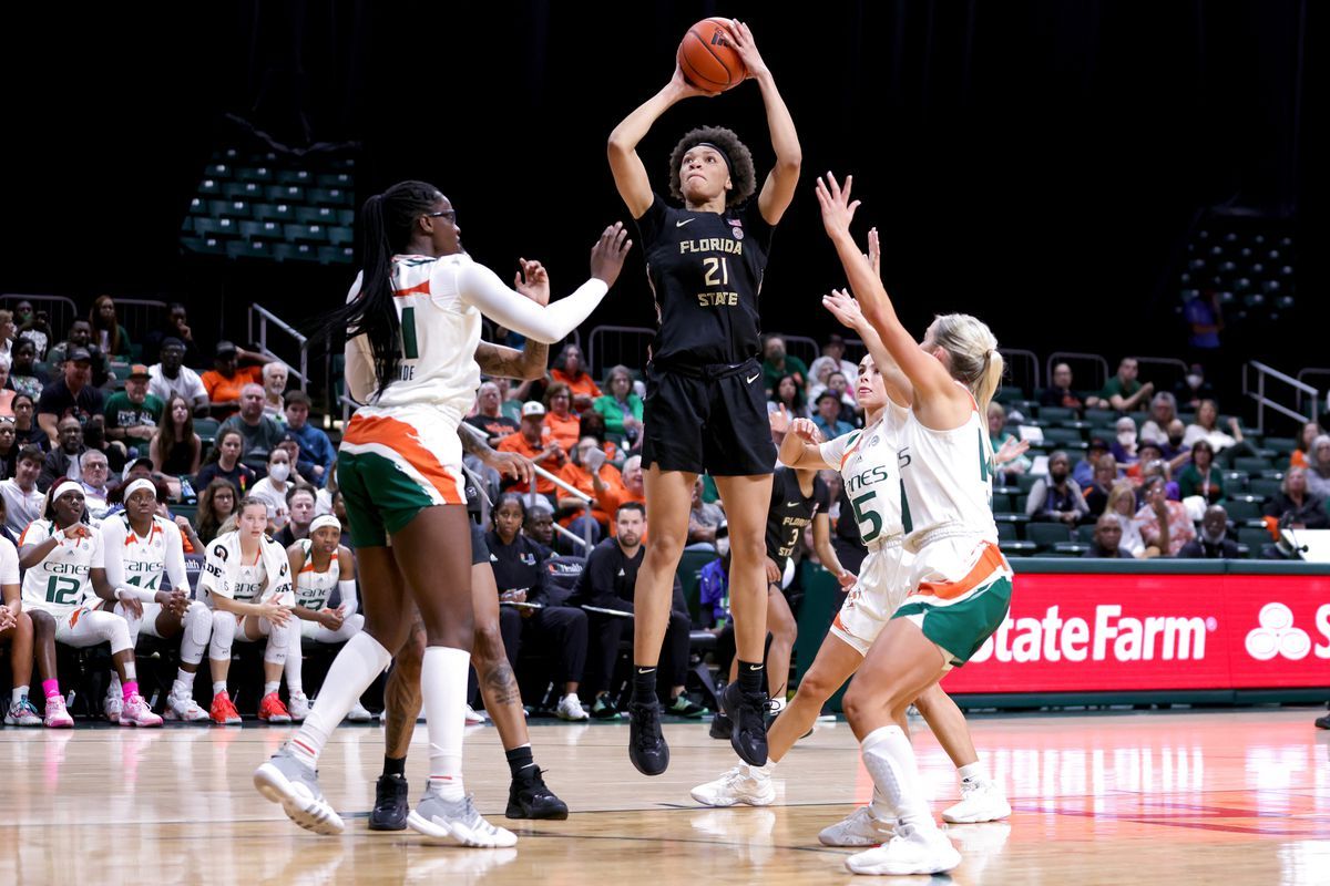 Florida State Seminoles at Miami Hurricanes Womens Basketball