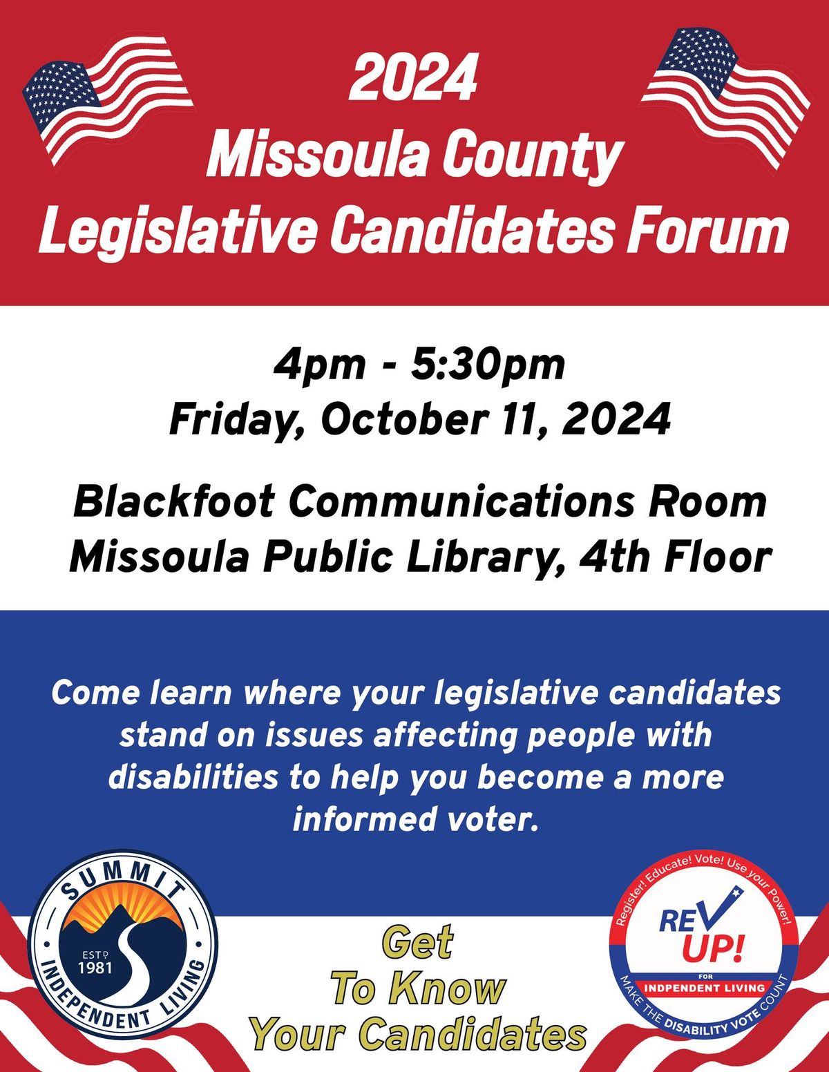 2024 Missoula County Legislative Candidates Forum