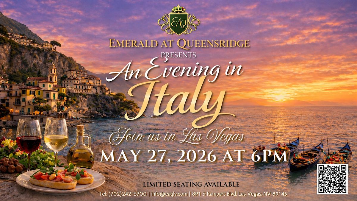 An Evening in Italy: Sip, Savor & Indulge