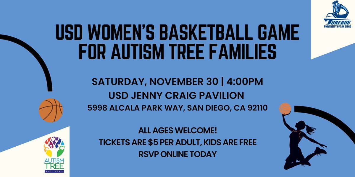 USD Women's Basketball Game for Autism Tree Families 