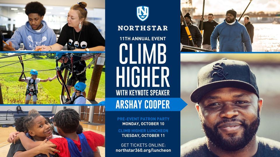 11th Annual Climb Higher Event w\/ keynote speaker Arshay Cooper