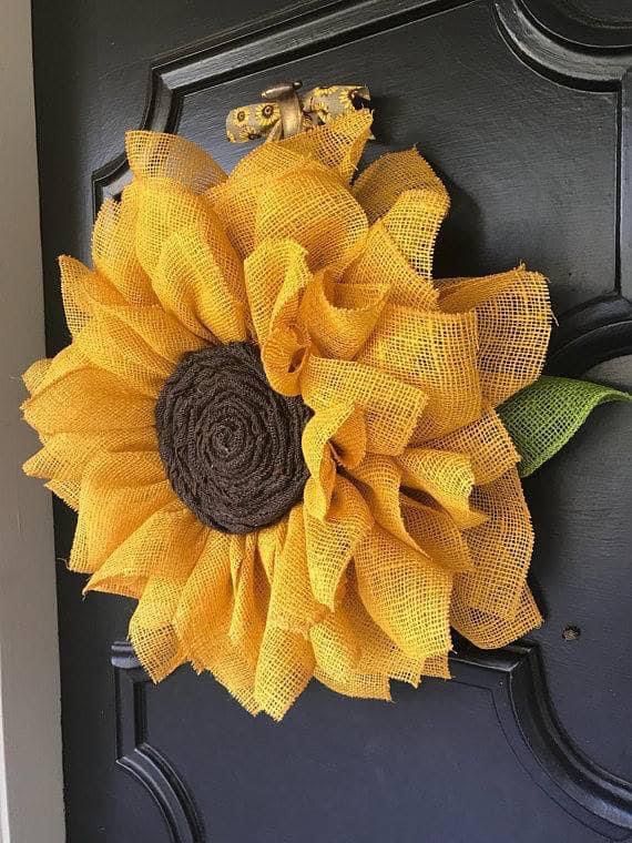 Sunflower wreath making class 