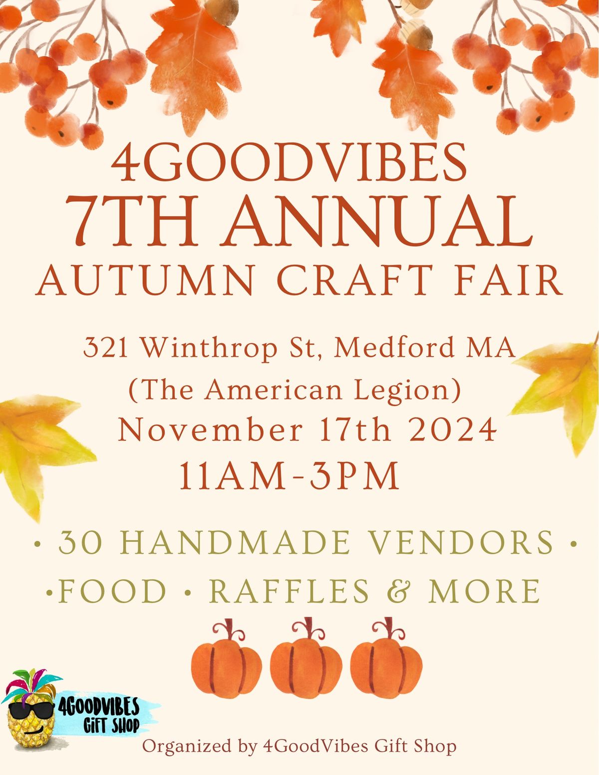 4GoodVibes 7th Annual Autumn Craft Fair