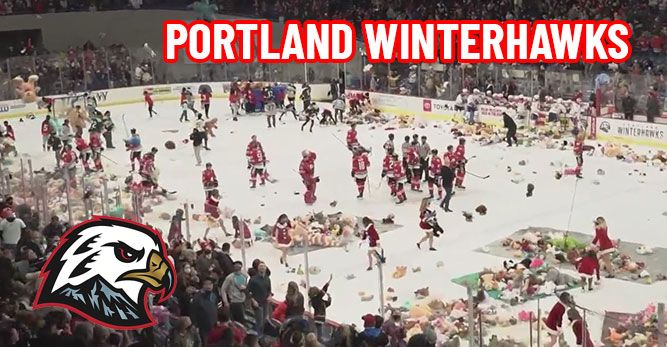 Portland Winterhawks Teddy Bear Toss