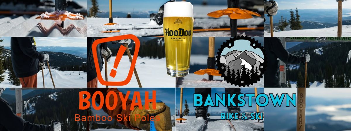 Bamboo and Brew Apres Ski @ Hoodoo! Bamboo ski poles built on site by Booyah Bamboo and Bankstown!