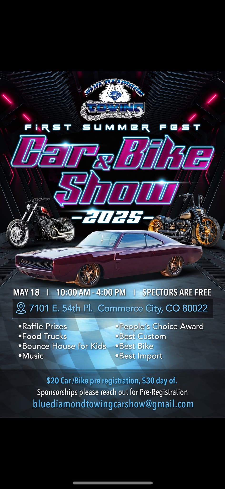 Blue Diamond Towing 1st Annual Bike and Car shop 