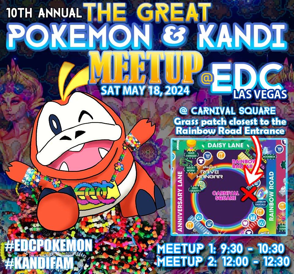 The Great Pokemon and Kandi Meetup at EDCLV 2024
