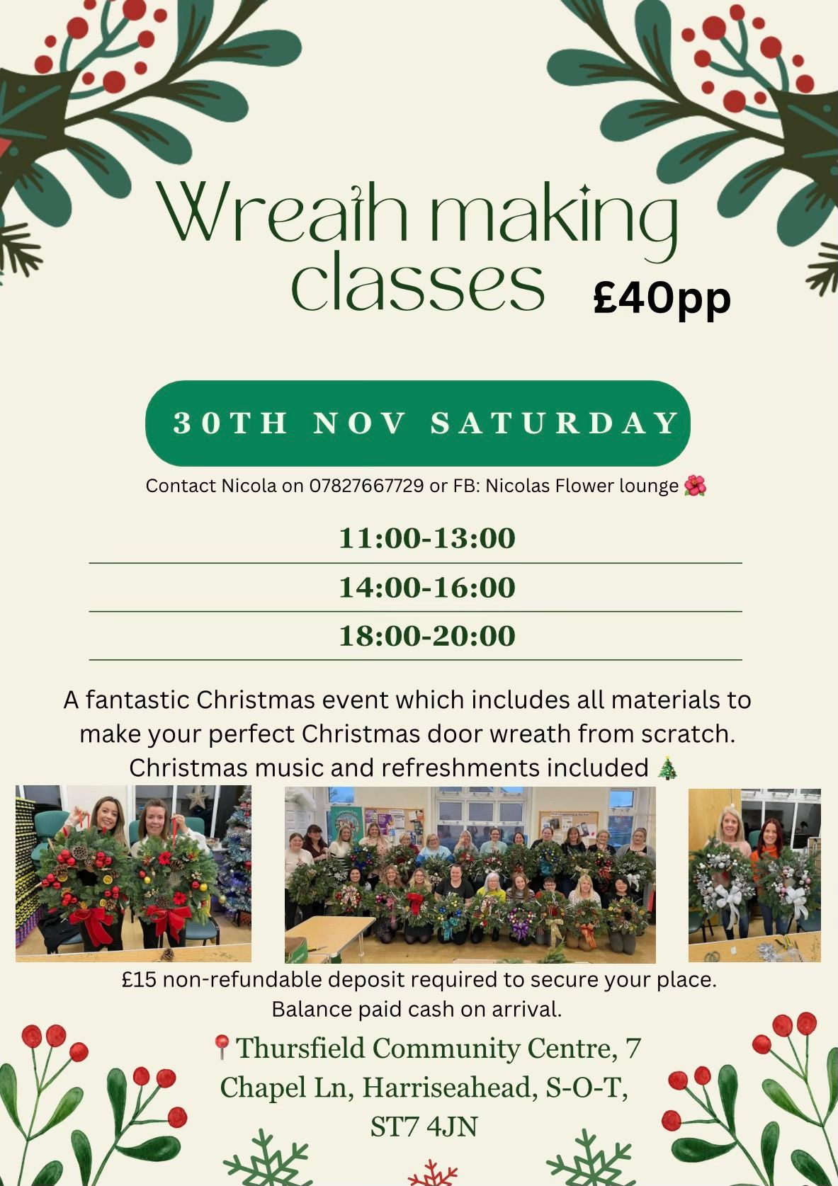 Xmas Wreath Workshop 