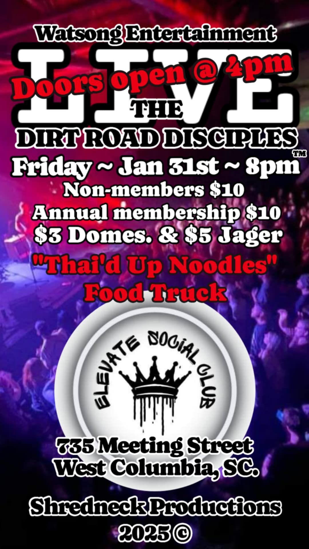 The Dirt Road Disciples @ Elevate Social Club