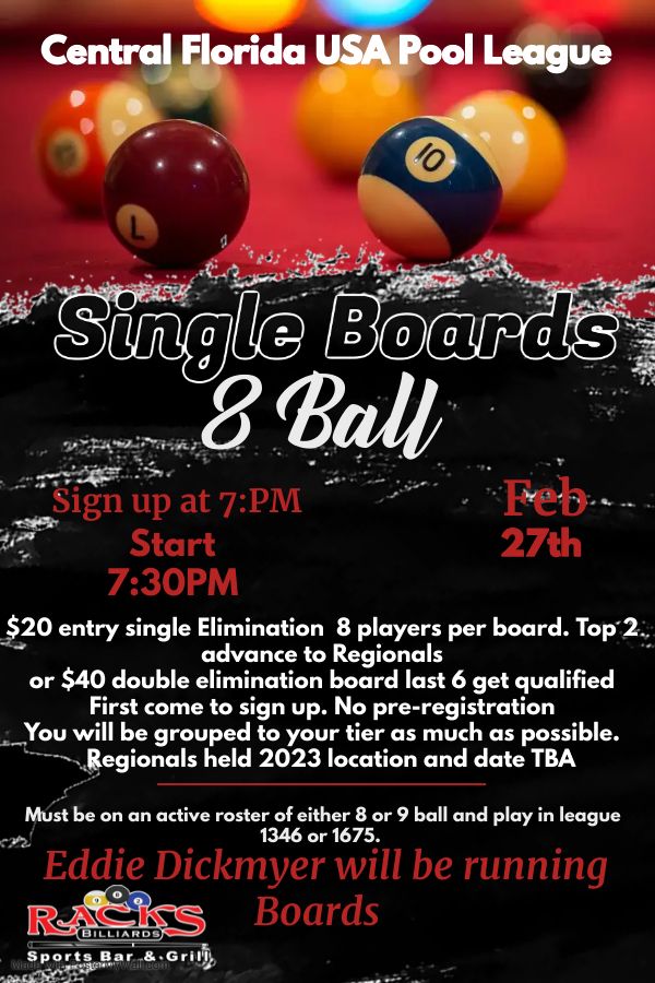 8 Ball single boards 