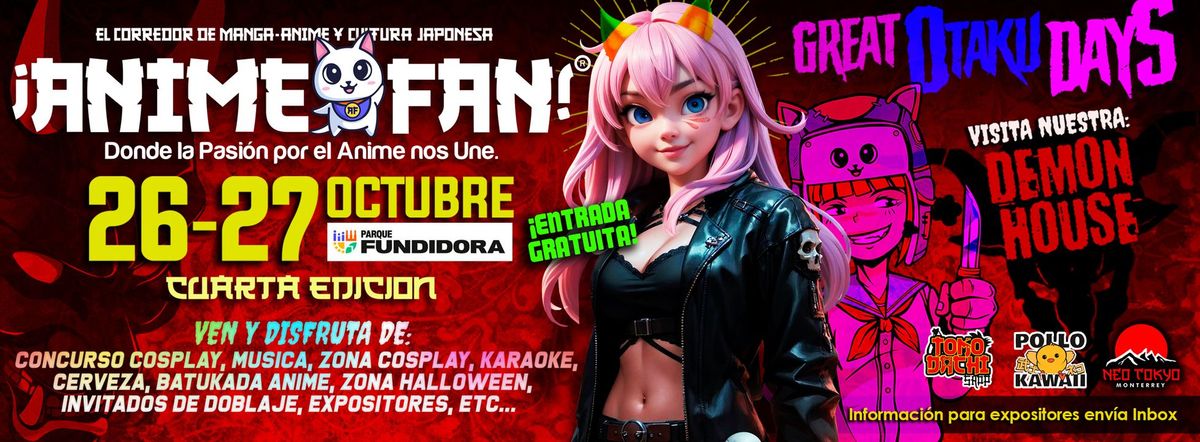 Anime Fan 26 y 27 de Octubre en Parque Fundidora