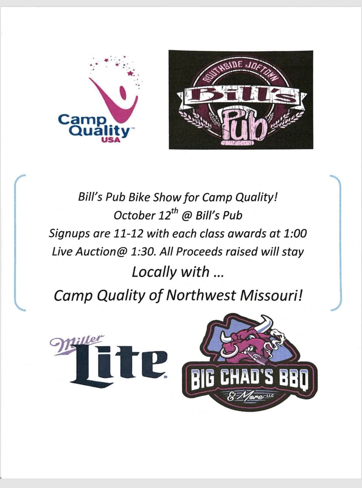 Bills Pub Bike Show For Camp Quality