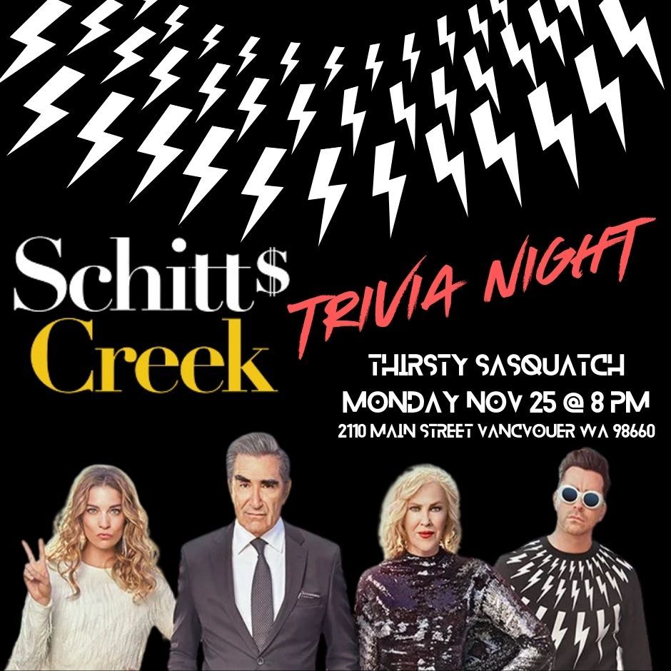 SCHITT$ CREEK TRIVIA NIGHT