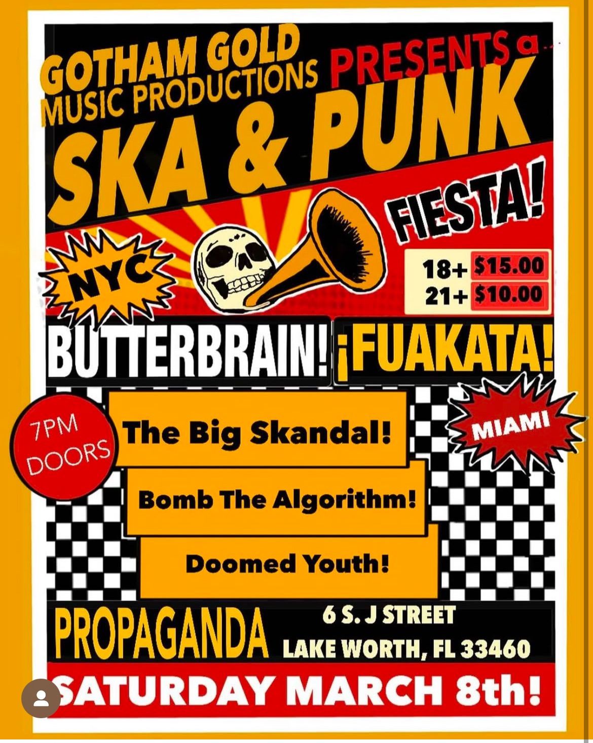 Doomed Youth, The Big Skandal, Bomb The Algorithm, Butterbrain, Fuakata!