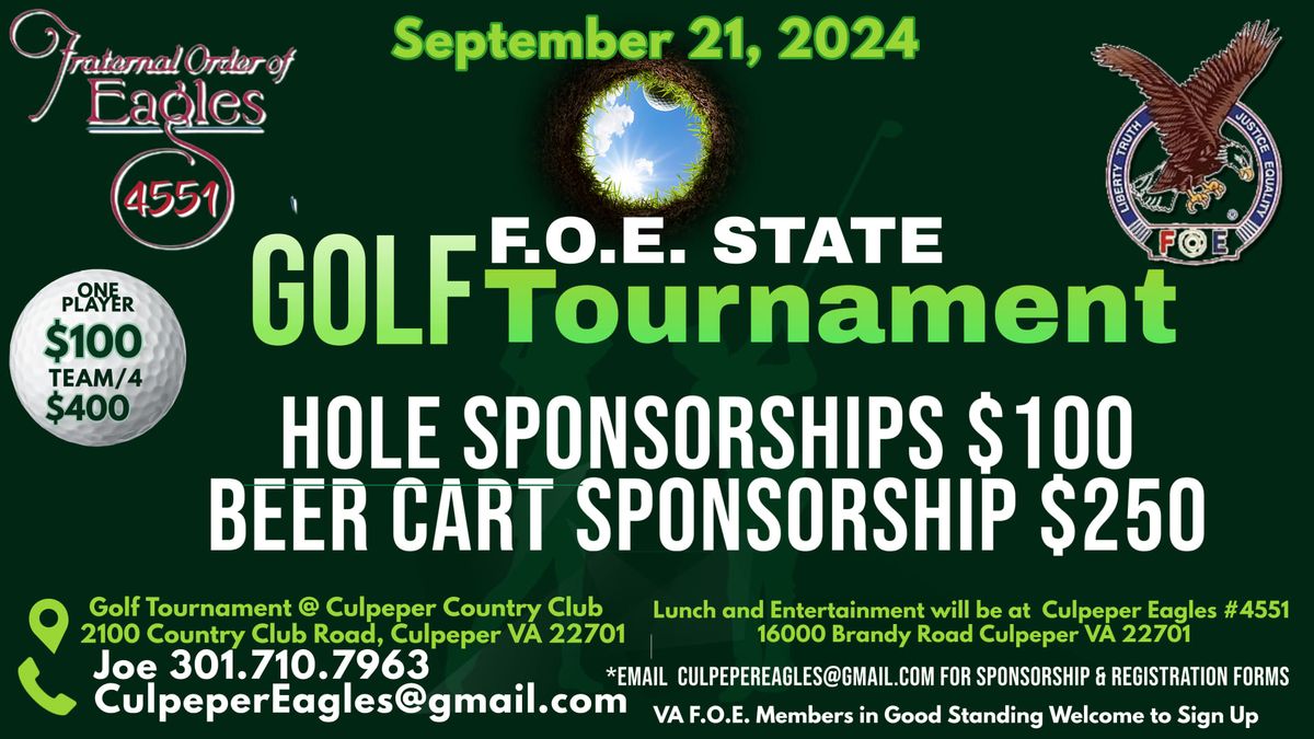 FOE State Golf Tournament 