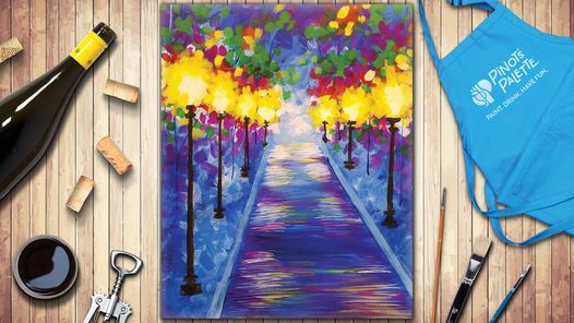 Rainy Pathway Paint and Sip Class