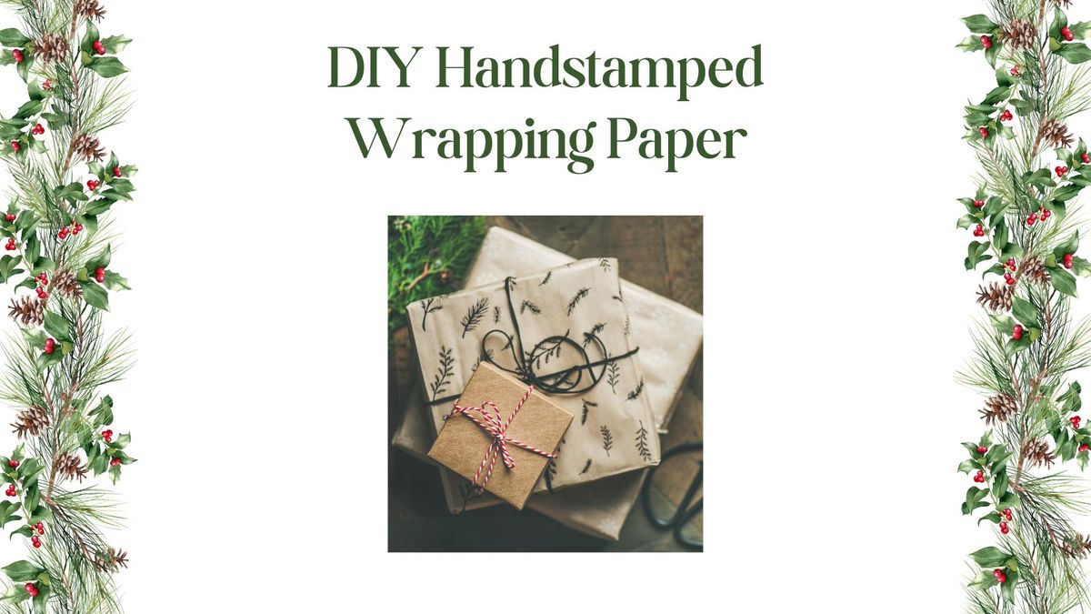 DIY Handstamped Wrapping Paper