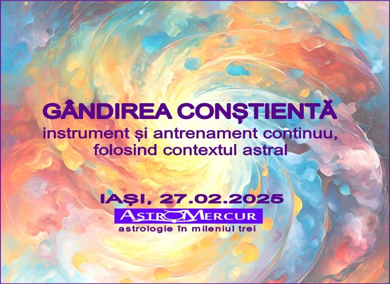 G\u00e2ndirea con\u0219tient\u0103. Instrument \u0219i antrenament continuu.