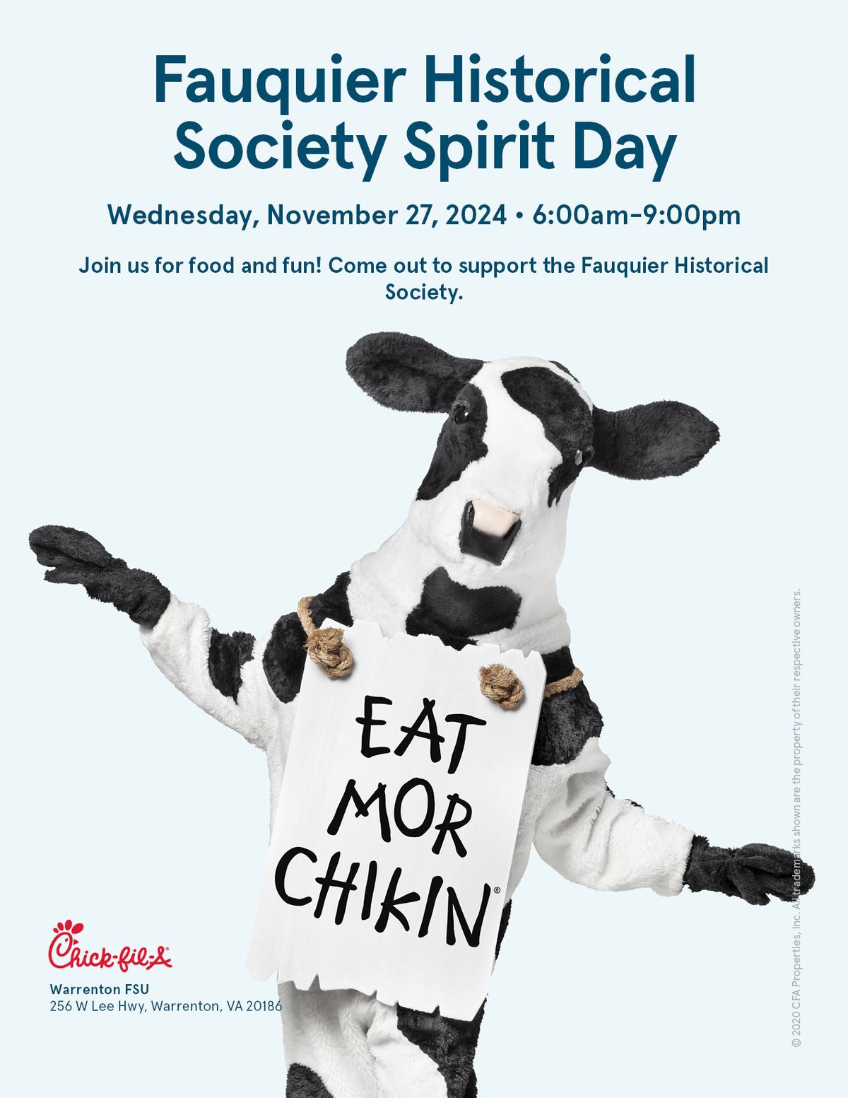 Chick-fil-A Spirit Day for the Jail