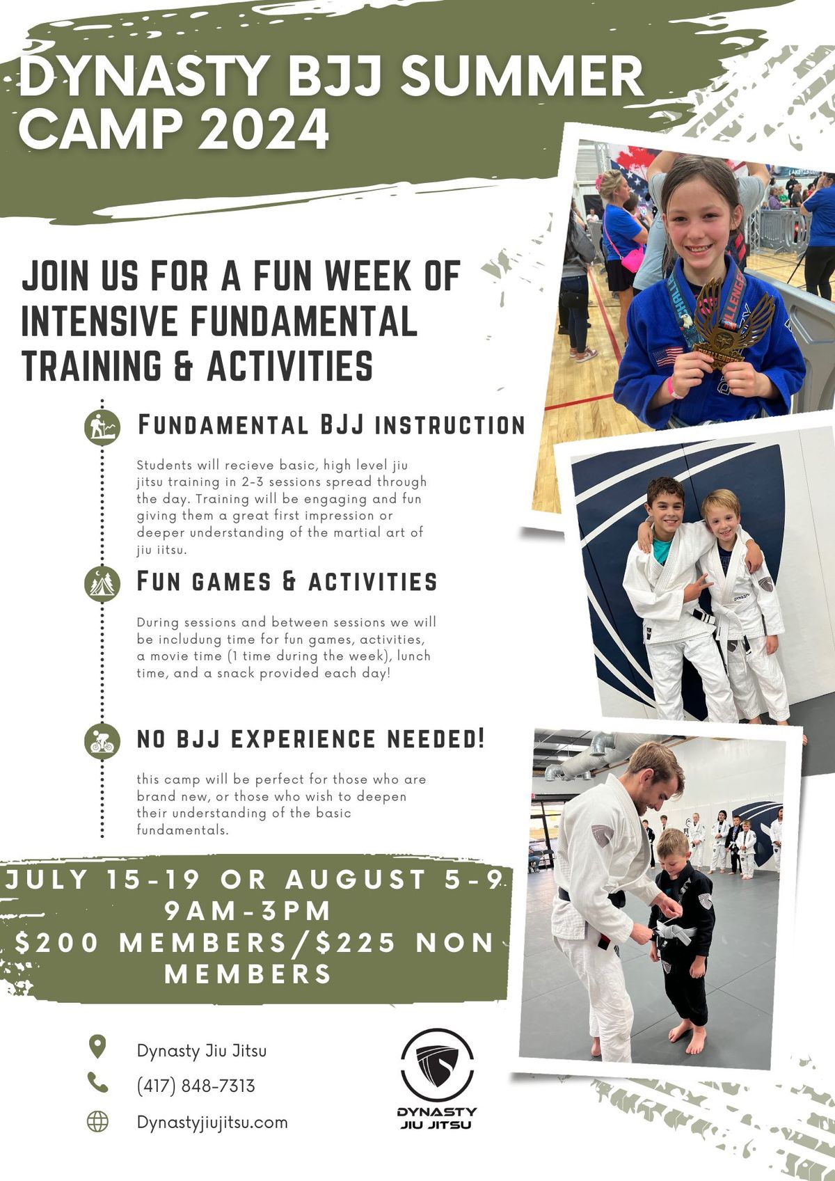 Dynasty BJJ Summer Camps!