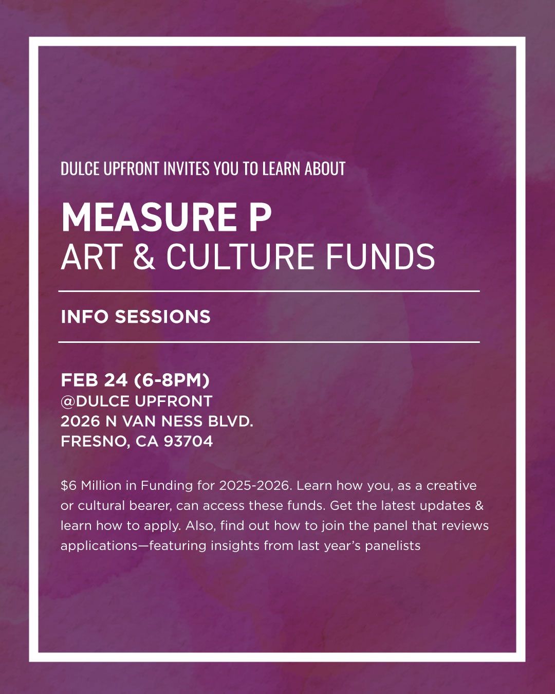 Measure P Art & Culture Funding Workshop