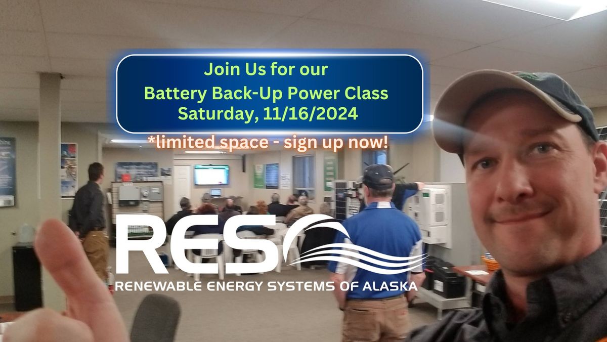 Battery Back-up Power Educational Class by RES