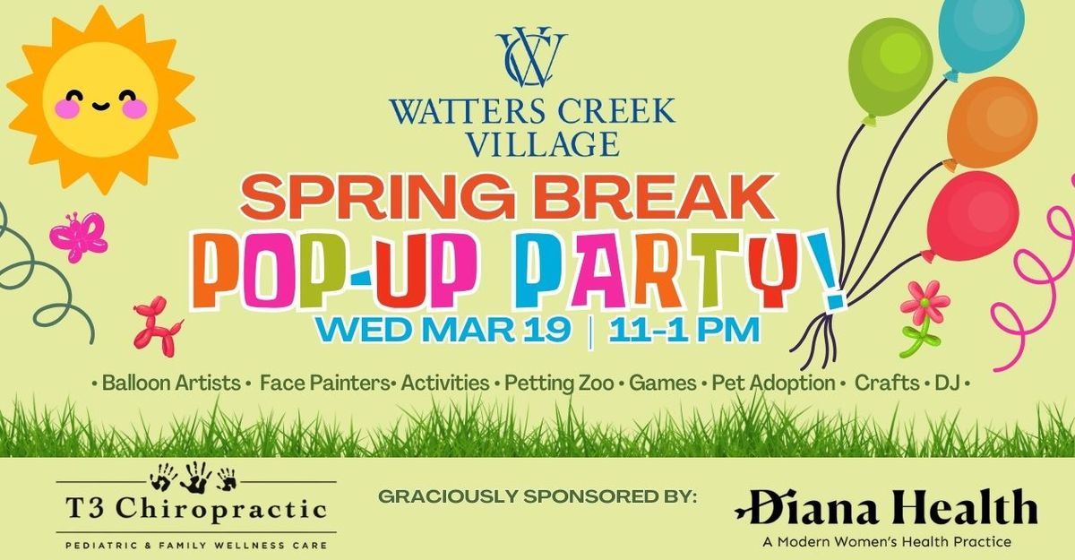 Spring Break Pop Up Party