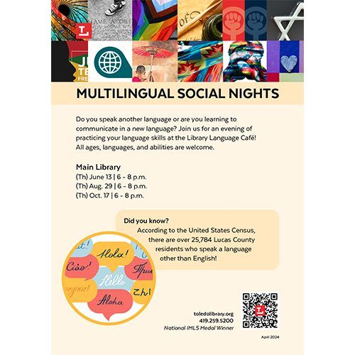 Multilingual Social Nights at the Library Language Cafe