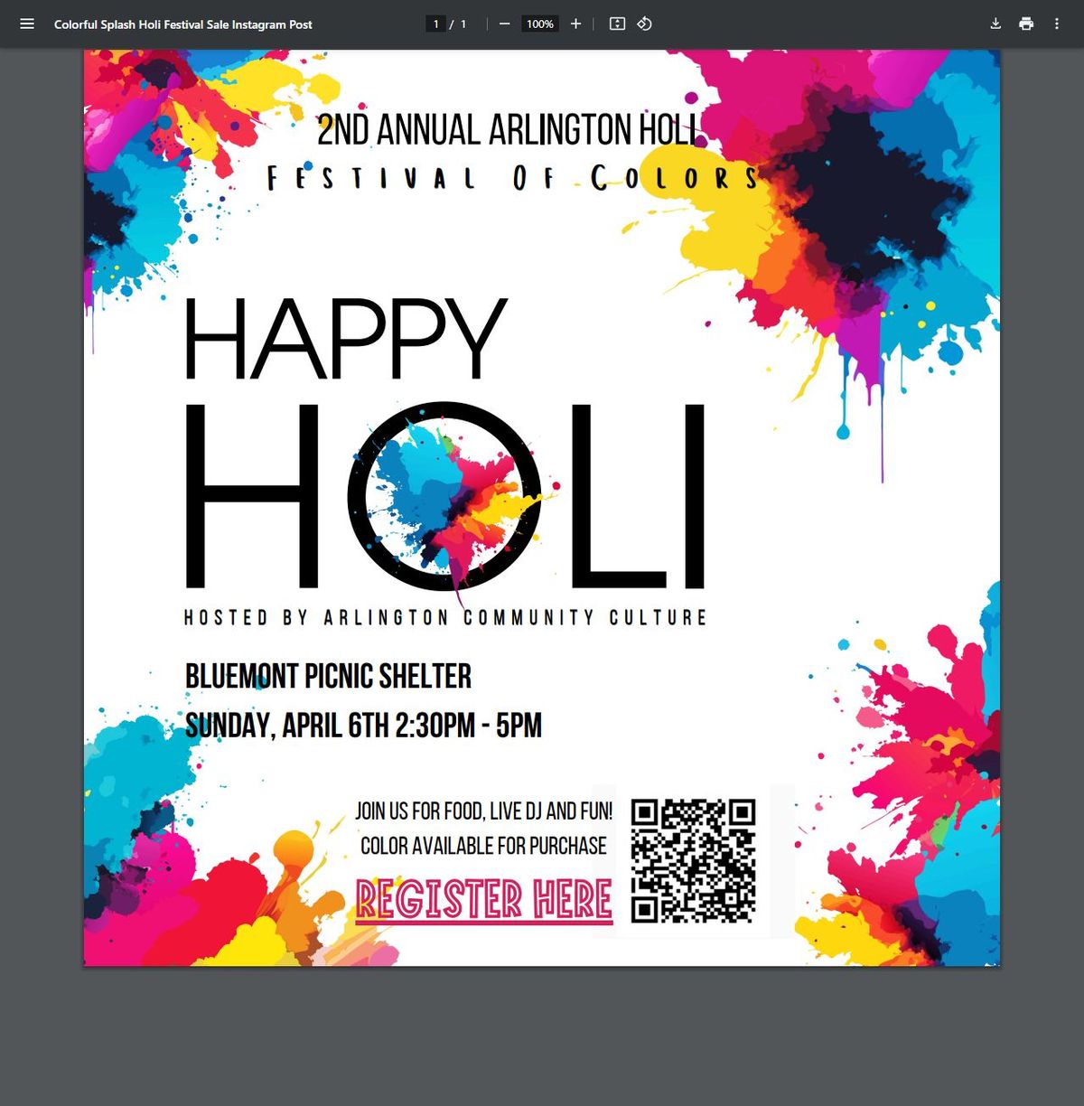 Arlington Holi 2025