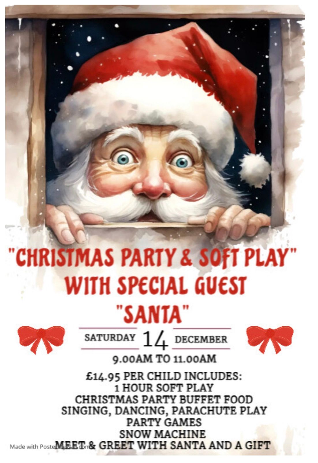 Christmas Party & Soft Play with Santa 