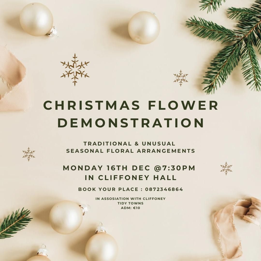 Christmas Flower Arranging Demonstration 